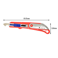 1 x RAW Customer Returns Zaky Plexiglass Sheet Metal Cutter 1 Piece Plexiglass Discs Plastic Knife and 10 Pieces Blades Set Total 11 Pieces Red  - RRP €8.36