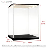 1 x RAW Customer Returns Acrylic showcase showcase display case for model cars, figures with LED lighting 20x20x25 cm  - RRP €47.2