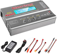 1 x RAW Customer Returns Haisito Balance Charger 80W 6A Lipo Charger for LiPo Li-Ion Life Battery 1-6S , NiMH NiCd 1-15S , RC Hobby Charger LED W AC Power Adapter Silver - RRP €45.52