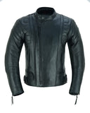 1 x RAW Customer Returns MBJ-08A Men s CE Coated Leather Motorcycle Jacket, Black, L - RRP €157.6