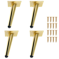 1 x RAW Customer Returns Set of 4 x 15 cm gold tilting furniture legs made of durable metal, table legs, sofa feet for replacing or adjusting the height of bedside tables, sofa, TV furniture, armchair etc. - RRP €22.99