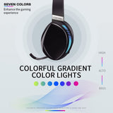 1 x RAW Customer Returns SLuB Gaming Headset, 3.5 mm Wired Gaming Headset, Foldable Wireless Bluetooth Headset, Surround Sound, HD Microphone, No Delay Rate, Colorful LED Lights, Suitable for PC PS5 PS4 - RRP €57.49