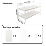 1 x RAW Customer Returns Desk Storage Rack, Desk Organizer, Multipurpose Bookshelf for Office, Home, Desktop Display Shelf, Desk Stand, Bookshelf White Shelf - White Board, 2Tier  - RRP €27.8