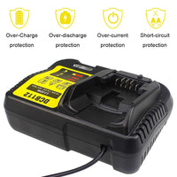 1 x RAW Customer Returns QUPERR- DCB112 Lithium Ion Charger 12V and 18V Compatible with Dewalt DCB101 DCB105 DCB115 DCB120 DCB127 DCB206 DCB205 DCB201 3A  - RRP €18.88