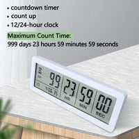 1 x RAW Customer Returns FCXJTU Digital Countdown Days Timer Clock - White Upgraded Large 999 Days Countdown Clock with Holder, Strong Magnetic Back for Retirement, Wedding, Vacation, Birthday, Holidays 999 Day  - RRP €17.99