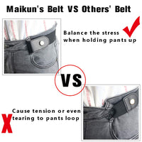 1 x Brand New Alphyly Belt without Buckle Invisible Elastic Belt for Jeans Pants Dresses Uniforms Unisex 2 Pack - RRP €10.07