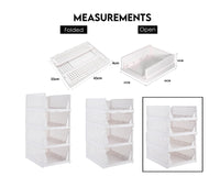 1 x RAW Customer Returns Paide P Stackable Closet Organizer. Pack of 4 Clothing Storage Boxes. Foldable plastic drawers. Organizer Boxes Save Space. S-43x33x14  - RRP €43.99