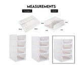 1 x RAW Customer Returns Paide P Stackable Closet Organizer. Pack of 4 Clothing Storage Boxes. Foldable plastic drawers. Organizer Boxes Save Space. S-43x33x14  - RRP €43.99