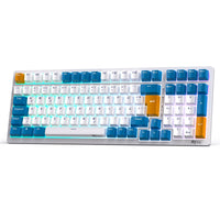 1 x RAW Customer Returns RK ROYAL KLUDGE RK98 Mechanical Keyboard Wireless Gaming Keyboard 2.4G Bluetooth 5.1 USB-C RGB Backlit German Layout QWERTZ 100 Keys Hot Swappable Red Switch, White - RRP €90.74