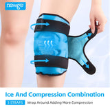 1 x RAW Customer Returns NEWGO Cooling Cuff Knee Cooling Bandage, Reusable Gel Cold Pack Knee Wrap Around Entire Knee for Knee Replacement Surgery, Knee Ice Pack for Knee Pain Relief, 1 Pack Blue  - RRP €25.99