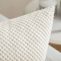 1 x Brand New MIULEE Soft Polyester Granules Square Throw Pillow Covers Decorative Granules Pillowcases Comfortable Solid for Home Living Room Bedroom Sofa Bedroom Living Room Black 55x55cm - RRP €19.2