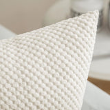 1 x RAW Customer Returns MIULEE Set of 2 Cushion Covers Decorative Pillows Grainy Decorative Pillowcase Cushion Cover Sofa Cushion Decorative Cover Soft Decorative Pillow Cushion for Living Room Bedroom 45 x 45 cm White - RRP €19.87