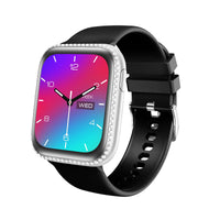 1 x RAW Customer Returns Smartwatch for women with phone function, 1.75 AMOLED touchscreen fitness watch, multi-training modes, IP68 waterproof fitness tracker with sleep monitor for iOS Android black band silver watch  - RRP €32.99