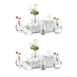 1 x RAW Customer Returns EylKoi Small Vases for Table Decoration Glass 4 Sets 12 Pieces Transparent Mini Vase Vintage Handmade Hydroponic Glass Vase Flower Vase Modern Set for Wedding Table Decoration, Home Living Room Flowers Rose - RRP €89.99