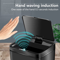 1 x RAW Customer Returns WMLBK Automatic Trash can 12 liters motion sensor trash can automatic trash can with lid contactless trash can for kitchen, bathroom, bathroom or office black  - RRP €40.33