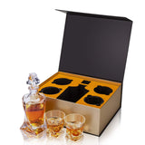 1 x Brand New KANARS Whiskey Carafe and Glasses Set, 800 ml Lead-Free Crystal Whiskey Decanter with 4x 300 ml Glasses, 5-Piece, Gift Box - RRP €60.49