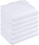 1 x RAW Customer Returns Utopia Bedding - Set of 6 Fitted Sheets 160 x 200 cm - White - Brushed Microfiber Fitted Sheet - 35 cm Deep Pocket - RRP €31.25