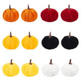 1 x Brand New NBEADS 18pcs 6 Colors Artificial Velvet Pumpkins, Mini Fake Pumpkins Autumn Table Decoration with Plastic Accessories for Halloween Thanksgiving Autumn Harvest Props - RRP €22.8