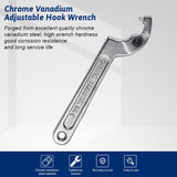 2 x RAW Customer Returns YUENWUZINIC hook wrench C wrench chrome vanadium hook wrench adjustable hook wrench with a pair of non-slip gloves, for tightening or loosening nuts 19-51 mm  - RRP €21.26