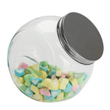 1 x RAW Customer Returns WUWEOT 4 liter candy jar with screw lid large candy jar storage jar storage container cookie jar cookie jar round with lid decorative glass space-saving and clear storage transparent - RRP €24.19