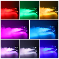 1 x RAW Customer Returns HOLDLAMP Fog Machine Smoke Machines with 8 LED Remote Control 700W RGB Portable Fog Machine for Halloween Party Wedding Stage Christmas Stage Performances - Black - RRP €55.25