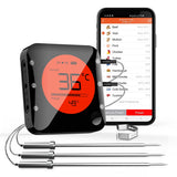 1 x RAW Customer Returns Kitchen Bluetooth Thermometer Digital Grill Thermometer with 3 Temperature Sensors Meat Thermometer with Alarm Polished Bowl for Grill BBQ Friend Gift - RRP €33.99