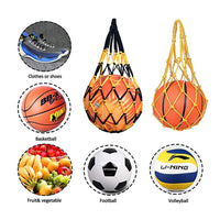 9 x Brand New YDDM Pack of 2 Sports Ball Net Bag, Portable Ball Net Sports, Nylon Ball Net, for Football Basketball Volleyball Rugby Ball Portable Nylon Ball Carry Mesh for Single Ball 2 Colors  - RRP €89.73