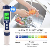 1 x RAW Customer Returns OPSLEA 5 in 1 TDS EC PH Salinity Temperature Meter Digital Water Quality Monitor Tester Digital PH Meter for Pools, Drinking Water, Aquariums - RRP €39.99