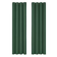 1 x RAW Customer Returns Deconovo Blackout Curtain Eyelet Blackout Curtain Thermal Curtain Opaque Children s Room, 242 x 132 cm Height x Width , Forest Green, Set of 2 - RRP €38.88