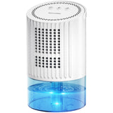 1 x RAW Customer Returns Anlyvikee dehumidifier for home, bathroom, wardrobe, closet, RV, dehumidifier for small spaces, quiet dehumidifier for bedrooms, 5 colors LED light, white - RRP €29.99