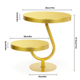 1 x RAW Customer Returns UHAPEER 2 Tier Gold Cake Stand, Round Cupcake Stand, Cake Plate for Wedding Cakes, Cake Plate Cake Stand for Party, Wedding 20 cm, 25 cm  - RRP €26.63