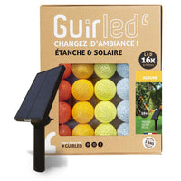 1 x RAW Customer Returns GuirLED - Outdoor garland with light balls LED guinguette - Waterproof IP65 - High efficiency solar panel - Automatic ON OFF - 16 balls 3 m - Citrus - RRP €40.33