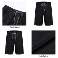 1 x RAW Customer Returns iCKER Men s Shorts Swim Shorts Beach Shorts Board Shorts Quick-drying for Summer, Black-RR1, L - RRP €24.24