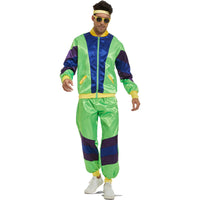 1 x RAW Customer Returns WELLCHY 80s 90s outfit women, tracksuit 80s 90s costume, 80s 90s disco costume, jogging suit retro suit with headband, bracelets, glasses, couples for carnival costumes - RRP €31.75