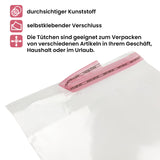 2 x RAW Customer Returns Netuno 100 transparent self-adhesive bags 13.5 x 18.5 cm 3 cm flap transparent self-adhesive cellophane bags for clothing bags - RRP €17.48