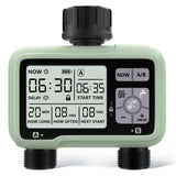 1 x RAW Customer Returns SOGUYI Irrigation Timer, Computer Irrigation with Rain Delay, Battery Irrigation Programmer, Automatic and Manual Watering Modes, 2 Irrigation Control Unit Outputs - RRP €39.99