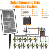 1 x RAW Customer Returns Solar Irrigation System, Automatic Garden Watering System with 12 Timer Modes 15 M Hose, Drip Irrigation Kits, Garden Watering System for Balcony Plants, Outdoor Potted Plants - RRP €35.99