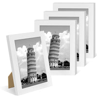 4 x Brand New Nacial Photo Frame 20 x 25cm, Set of 4 Designer PVC Wall Photo Frames, White Photo Frames with Acrylic Glass for Wall Decoration - RRP €103.76