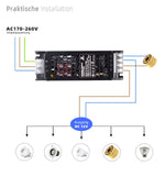 1 x RAW Customer Returns LED transformer 12V DC, power supply LED driver 200W, low-voltage transformer 230V to 12 volt direct current, LED driver without minimum load, switching power supply flicker-free for LED bulbs light strip lamps, - RRP €26.16