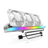 1 x RAW Customer Returns AsiaHorse PC case fan for GPU, computer graphics card fan 80mm with graphics card bracket, ARGB GPU fan up to 1800 RPM with mainboard Aura Sync control, GPU cooler, white - RRP €27.99