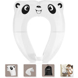 1 x RAW Customer Returns Gimars Folding Baby Toilet Seat Non-Slip Anti-Splash Reducer Portable Children s Toilet Plastic Reusable Children s Toilet Adapter for Travel with Carrying Bag, White - RRP €16.99