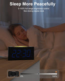 1 x RAW Customer Returns Loud Digital Alarm Clock, Large LED Display, 7 Color Night Light, Dimmer, 2 USB Charging Ports, 12 24H, Socket, Battery Backup for Heavy Sleepers Kids Teens Boys Girls Seniors - RRP €24.86