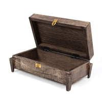 1 x RAW Customer Returns Ajuny Hand Carved Decorative Wooden Jewelry Box Handcrafted Vintage Keepsake Storage Travel Organizer Treasure Chest Jewelry Holder Earrings Necklaces Watch Boxes, Ideal Gifts - RRP €22.18