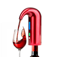 1 x RAW Customer Returns Electric Red Wine Decanter Design Magic Smart Decanter One Button Wine Aerator Quick Pourer for BBQ Family Festival Wine Accessories Gift - RRP €42.34