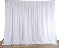 1 x RAW Customer Returns ybaymy Wedding Backdrop Curtains White Silk Photography 300CM X 300CM White Backdrop with Booty Background Backdrop Curtains Photography for Christmas Special Festival Party - RRP €41.71