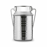 1 x RAW Customer Returns Milk canister, stainless steel milk canister, 1.9 liters, with lid, milk jug, Kassic transport handle - RRP €19.16