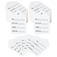 6 x Brand New 1000 Pieces Price Tags Marking Labels 32mm 50mm, for Clothing Shoes Hat White  - RRP €60.9