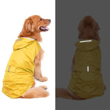 1 x RAW Customer Returns Bwiv Dog Coat Waterproof Breathable Dog Jacket Velcro Pet Coat Dog Vest Jacket Reflector Elastic Polar Fleece Soft Shell Belly Protection for Small Large Dogs L, Olive  - RRP €14.94