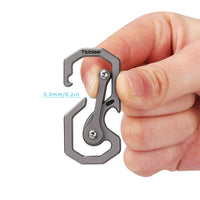 1 x RAW Customer Returns Tibitdeer Titanium Carabiner Keychain Bottle Opener Multipurpose Carabiner Clip Camping Hiking Carabiner Hook - RRP €16.13