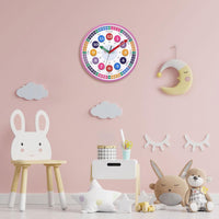 2 x Brand New ACCSHINE Wall Clock Children Silent Wall Clock Vintage 30cm Roman Numeral Quartz Large Battery Operated Easy to Read for Room Home Kitchen Bedroom Office School Pink  - RRP €30.84